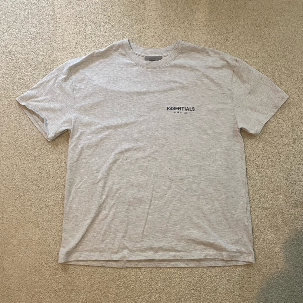 HEATHER GRAY FEAR OF GOD ESSENTIALS T-SHIRT
